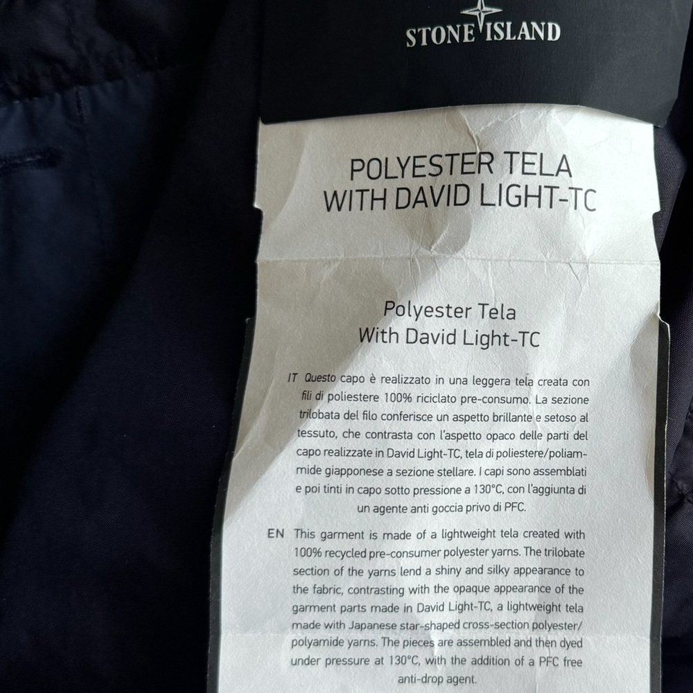 STONE ISLAND Blue/Black TELA Technology Lightweight Jacket sz.M, 100%Genuine,NWT - Picture 10 of 11